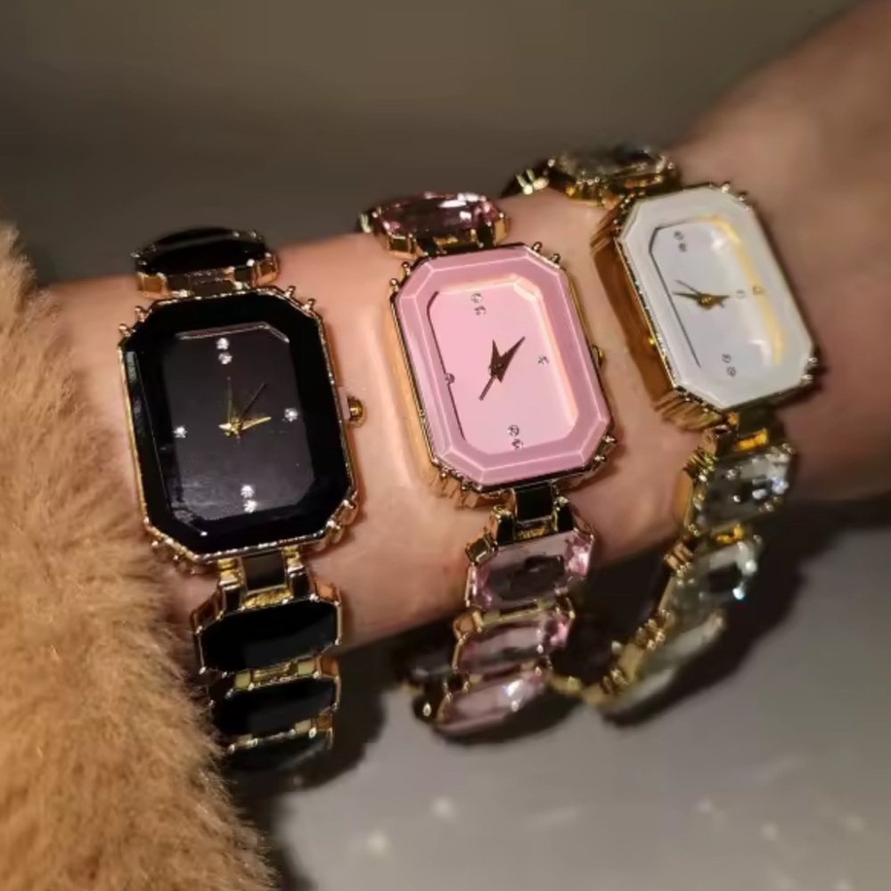 Rose Elegance Gem Timepiece Bracelet Watch - Picture 3 of 6